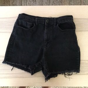 BDG black cut off shorts